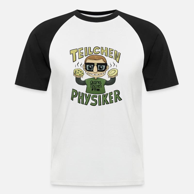 Teilchenphysiker - Männer Baseball-T-Shirt - Weiß/Schwarz