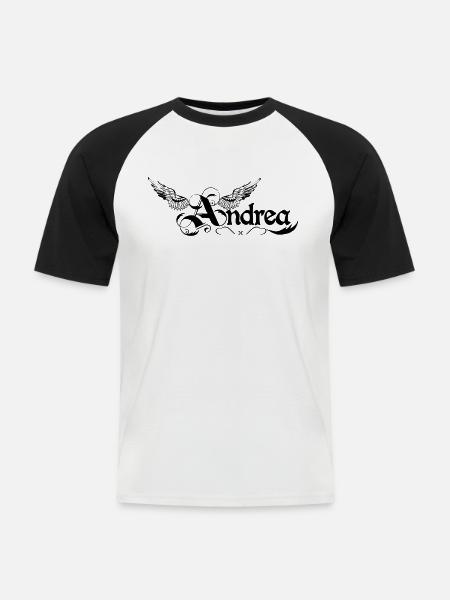 andrea 2 - T-shirt baseball manches courtes Homme - blanc/noir