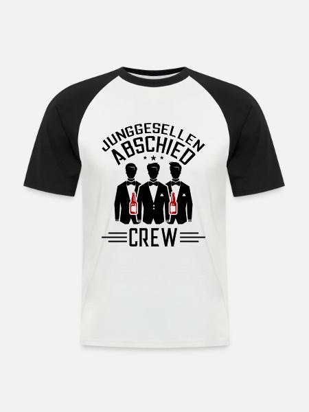 Junggesellen Abschied Crew - Männer Baseball-T-Shirt - Weiß/Schwarz