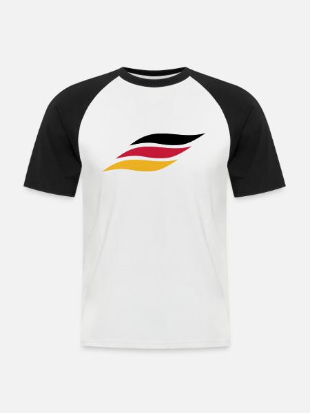 German wave German Wave - Men's Baseball T-Shirt - white/black