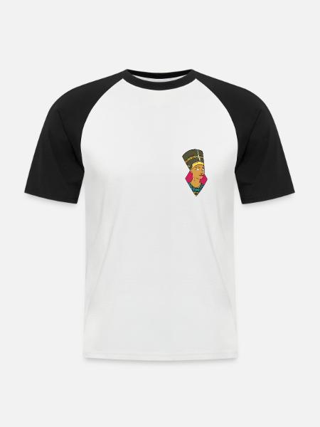 Cleopatra - Men's Baseball T-Shirt - white/black