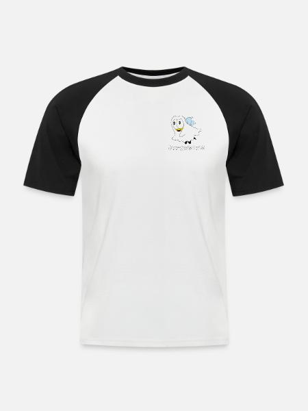 bee geistert - Männer Baseball-T-Shirt - Weiß/Schwarz