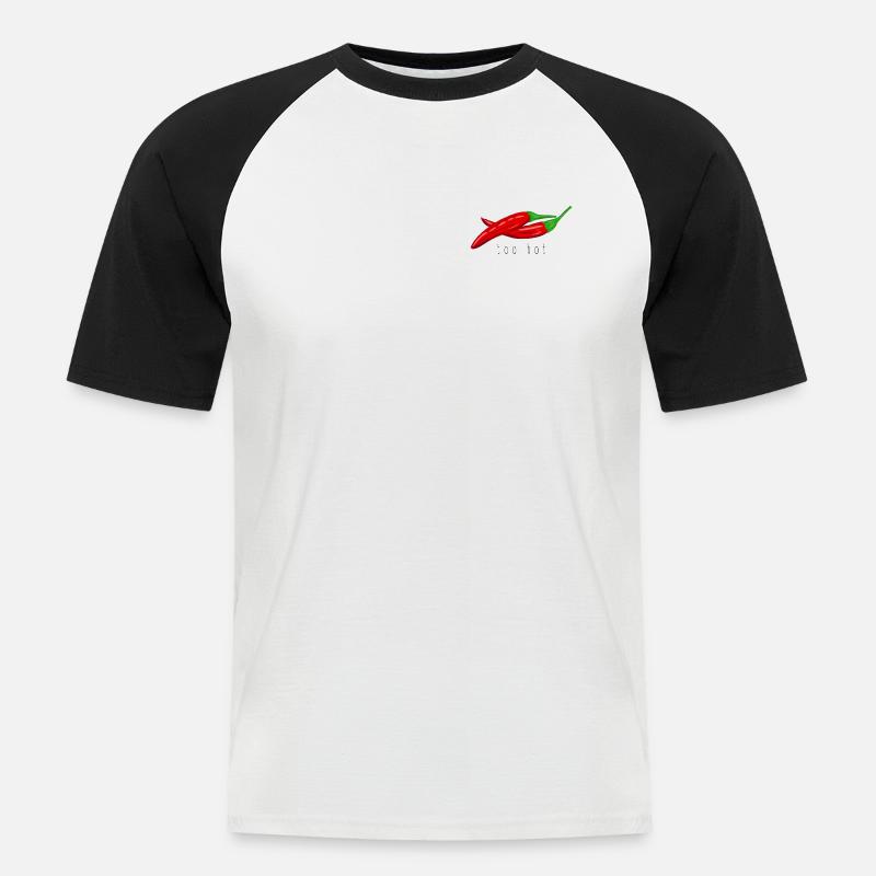 too hot - Männer Baseball-T-Shirt - Weiß/Schwarz