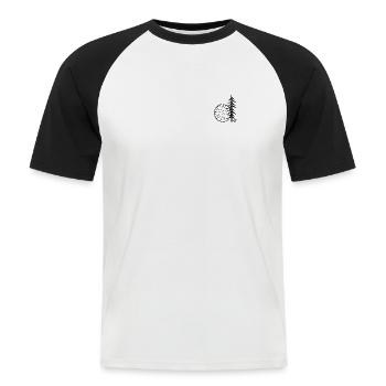 Tree trunk black - Men's Baseball T-Shirt - white/black - Front - Nik (191cm)
