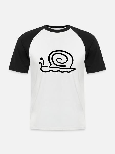 slug - Men's Baseball T-Shirt - white/black