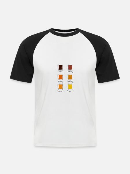 Wähle deine Waffe - Männer Baseball-T-Shirt - Weiß/Schwarz