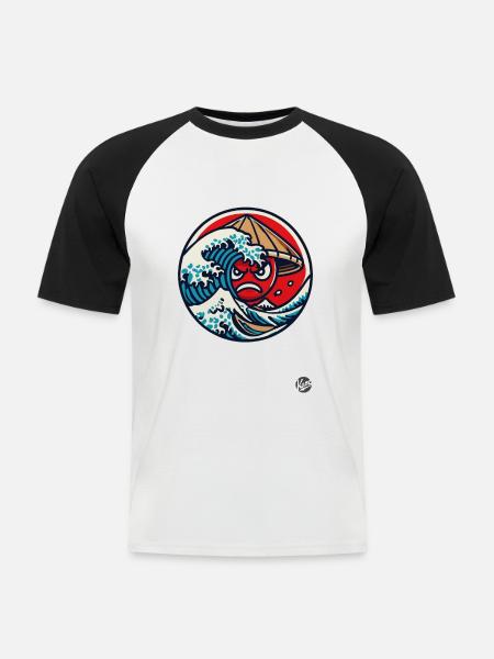 Kanagawa Madness Japan - Men's Baseball T-Shirt - white/black