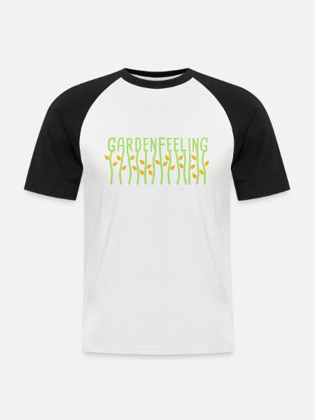 Gardenfeeling - Männer Baseball-T-Shirt - Weiß/Schwarz