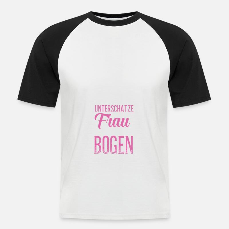 Bogenschießen Bogen bogenschützen bogenschütze - Männer Baseball-T-Shirt - Weiß/Schwarz