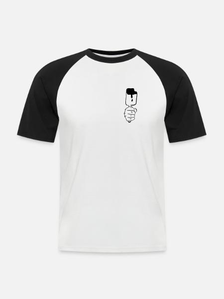Fancy ice cream. - Men's Baseball T-Shirt - white/black