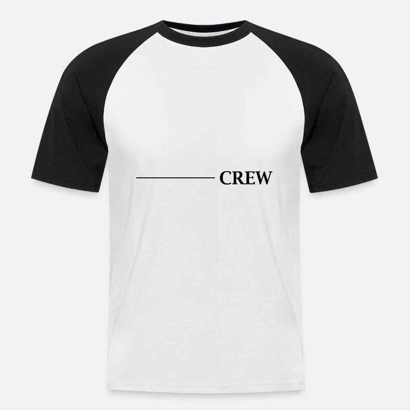 Conception de l’équipage - T-shirt baseball manches courtes Homme - blanc/noir