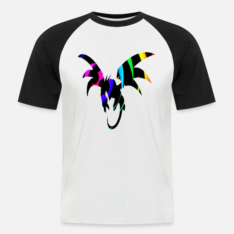 Dragon Bow Dragon Loop - Men's Baseball T-Shirt - white/black