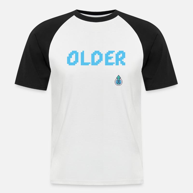 Computerspiele - Männer Baseball-T-Shirt - Weiß/Schwarz