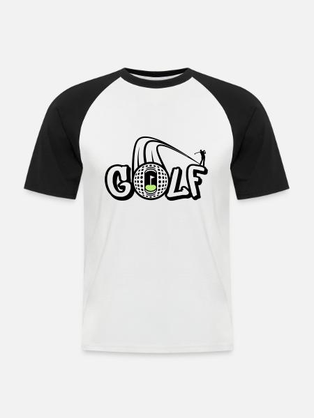 Golf Style - Men's Baseball T-Shirt - white/black