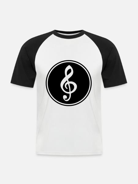 Sheet Music Musician - Men's Baseball T-Shirt - white/black