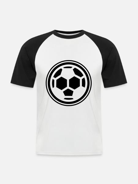 Soccer soccer - Men's Baseball T-Shirt - white/black