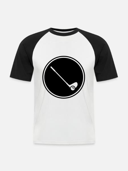 Golf symbol - Men's Baseball T-Shirt - white/black