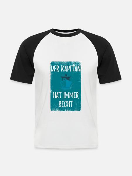 Schiff Schifffahrt Boot Kreuzfahrt - Männer Baseball-T-Shirt - Weiß/Schwarz