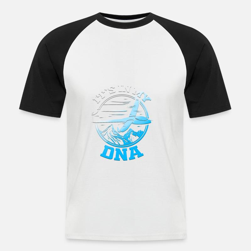 Gliding pilot glider glider pilot - Men's Baseball T-Shirt - white/black