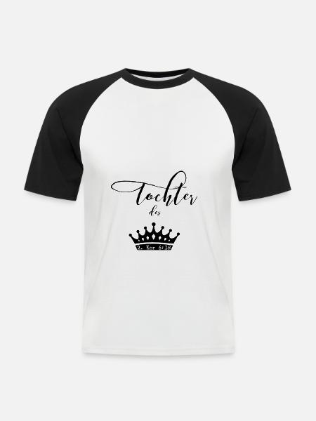 Tochter Gottes & Christliche Geschenke - Männer Baseball-T-Shirt - Weiß/Schwarz