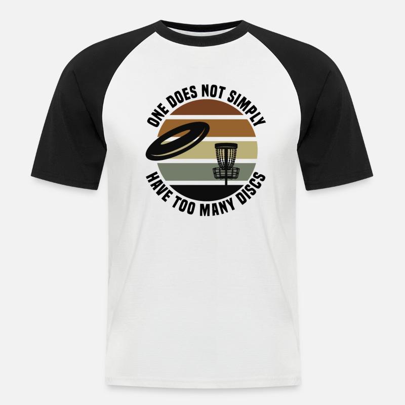 Frisbee Golf Discgolf - Männer Baseball-T-Shirt - Weiß/Schwarz