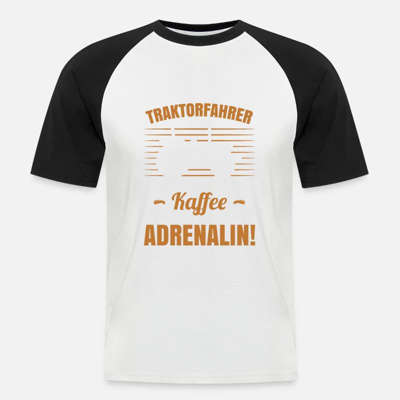 Ich Bin Ein Traktorfahrer - Männer Baseball-T-Shirt - Weiß/Schwarz