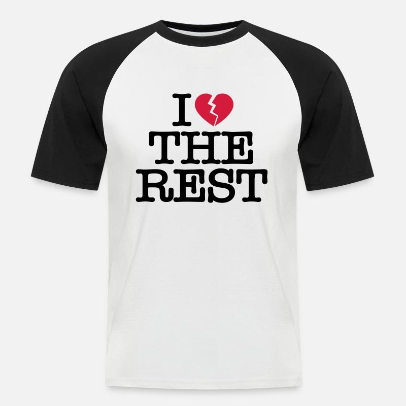 I hate the rest - Männer Baseball-T-Shirt - Weiß/Schwarz
