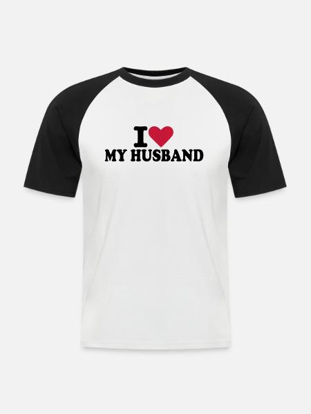 Ehemann - Männer Baseball-T-Shirt - Weiß/Schwarz