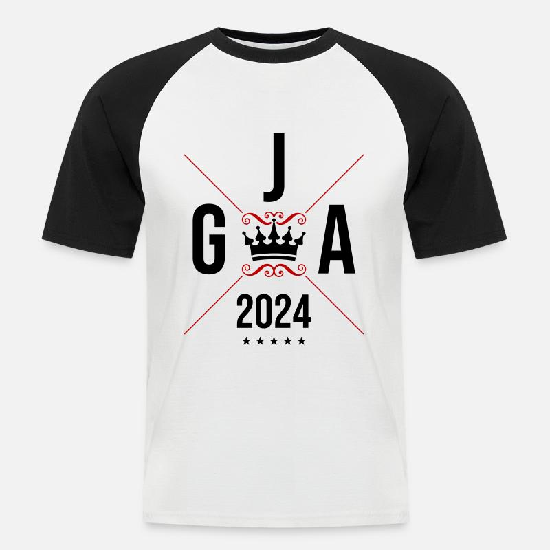 Jga 2024 Junggesellenabschied - Männer Baseball-T-Shirt - Weiß/Schwarz