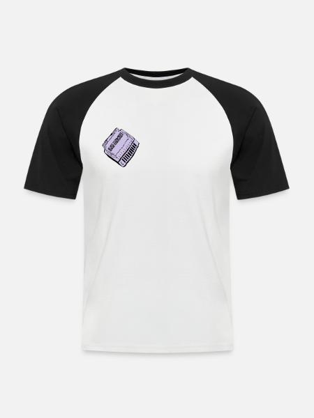 bluesharmonica - Männer Baseball-T-Shirt - Weiß/Schwarz