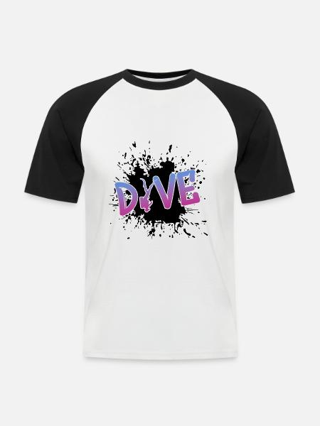 tauchen dive diver - Männer Baseball-T-Shirt - Weiß/Schwarz