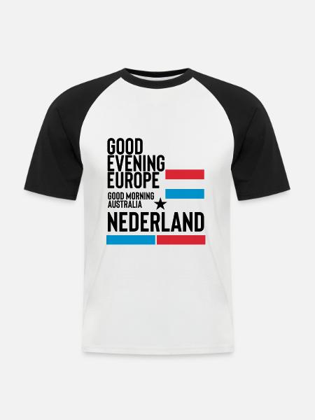 eurovision Song contest - Men's Baseball T-Shirt - white/black