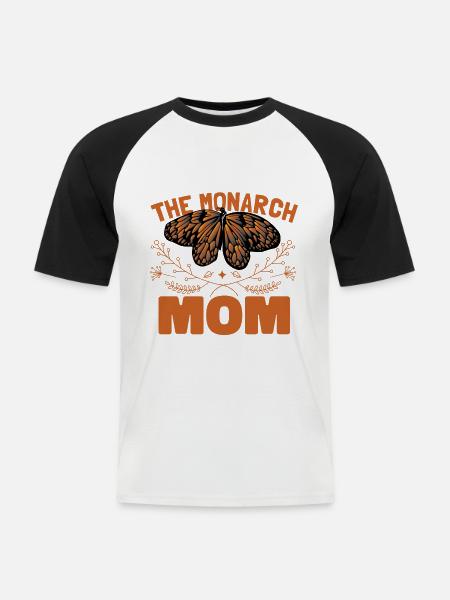 Monarch Butterfly Damen Hemd - Männer Baseball-T-Shirt - Weiß/Schwarz