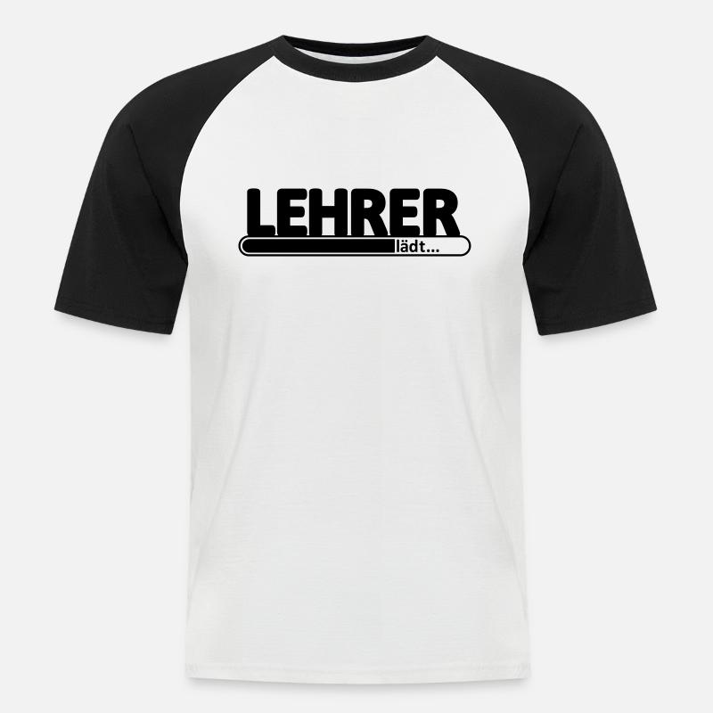 Lehrer // Lehrerin // Referendar // Referendariat - Männer Baseball-T-Shirt - Weiß/Schwarz