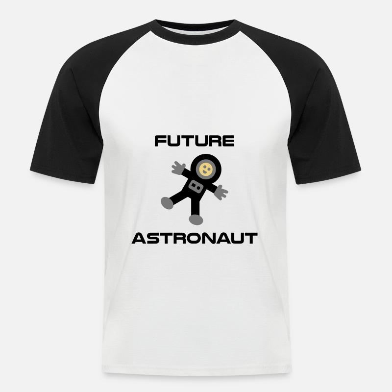 Future astronaut - Männer Baseball-T-Shirt - Weiß/Schwarz