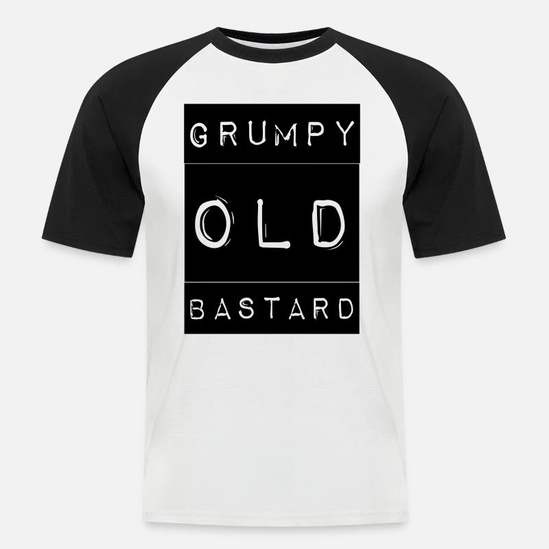 Grumpy - Männer Baseball-T-Shirt - Weiß/Schwarz