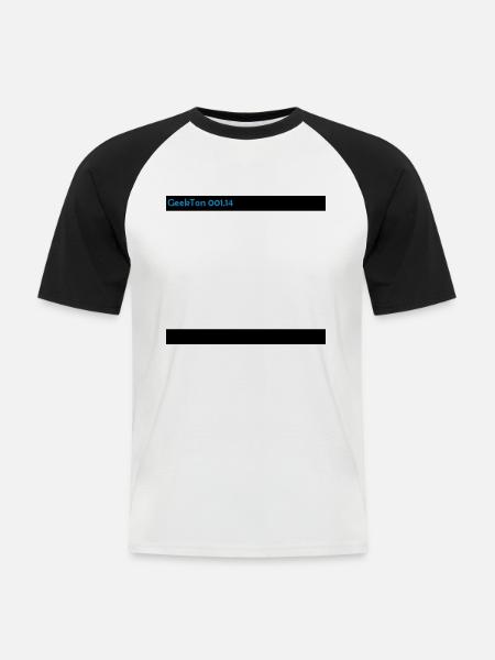 (14_99pourcent) - T-shirt baseball manches courtes Homme - blanc/noir