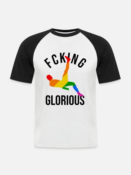 Fußball Fallrückzieher cooles Geschenk - Männer Baseball-T-Shirt - Weiß/Schwarz