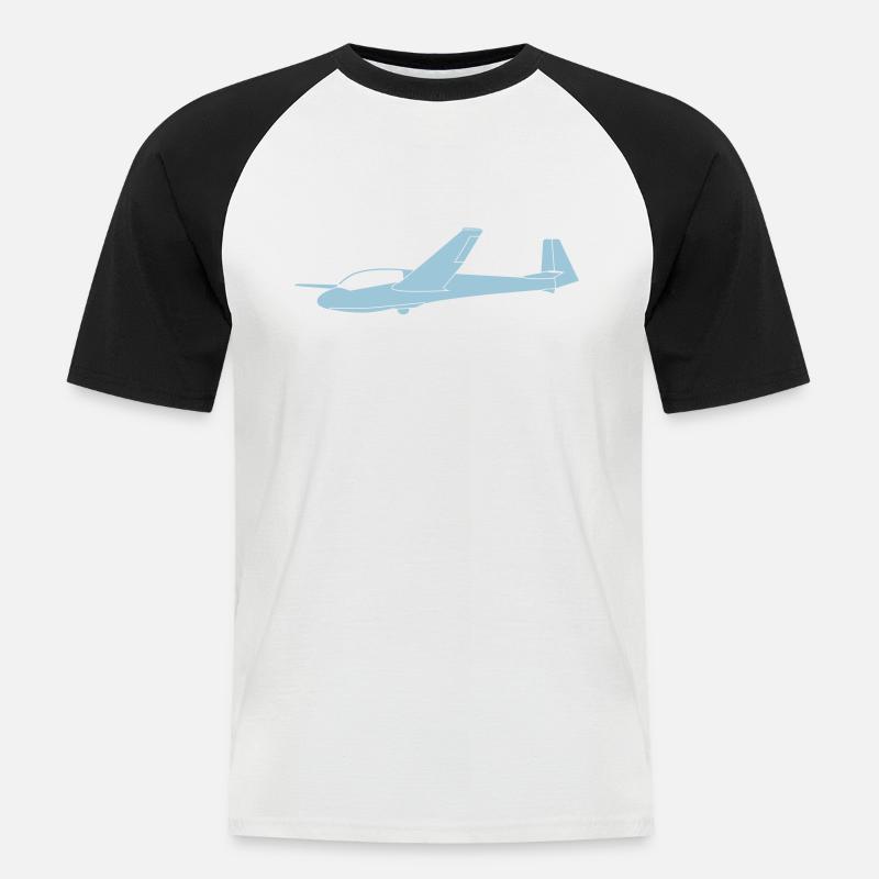 ask13_1 - Männer Baseball-T-Shirt - Weiß/Schwarz