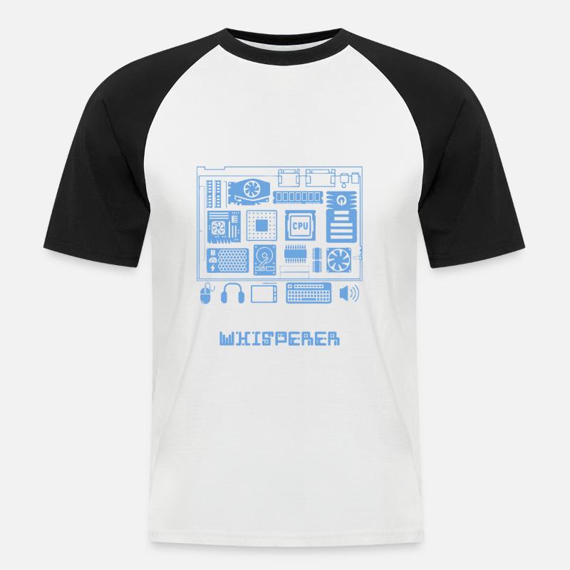 Technischer Support Technologie Programmierer - Männer Baseball-T-Shirt - Weiß/Schwarz