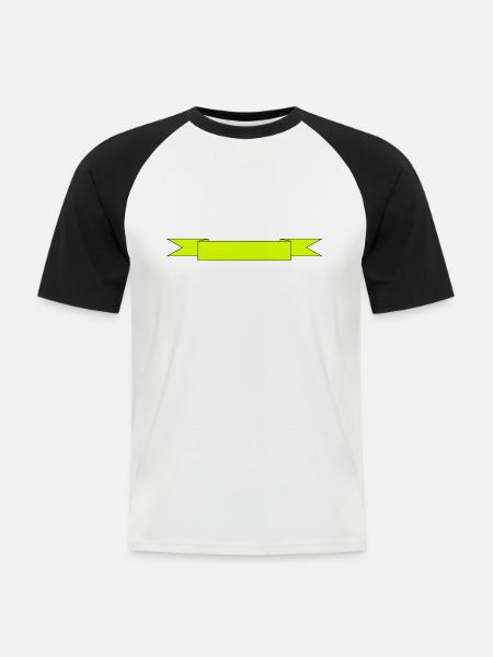Banner (cheap!) - Men's Baseball T-Shirt - white/black