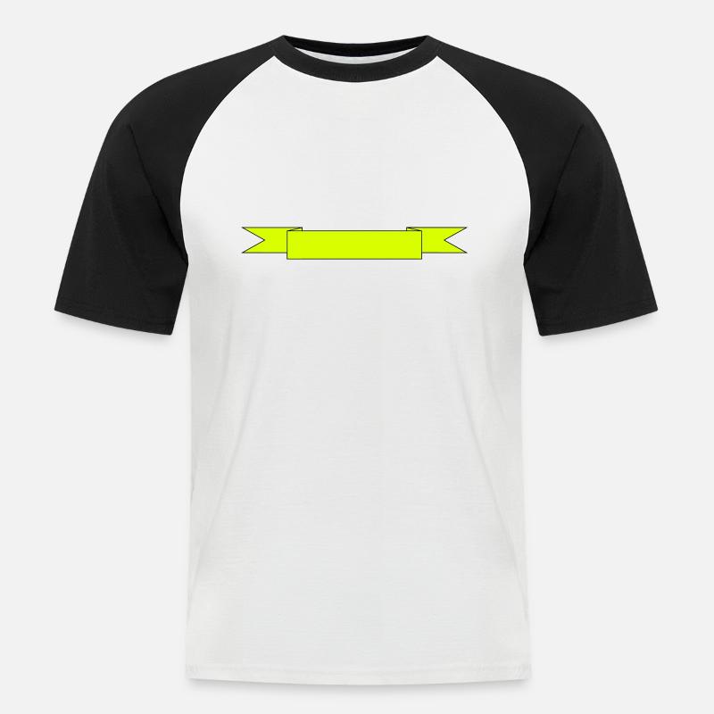 Spruchband - Männer Baseball-T-Shirt - Weiß/Schwarz