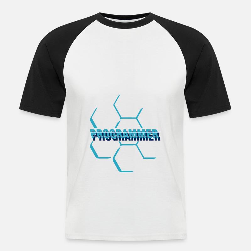 Computer programmer - Programmierer - Männer Baseball-T-Shirt - Weiß/Schwarz