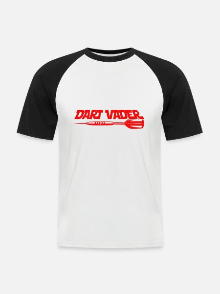 Dart Vader - Men's Baseball T-Shirt - white/black
