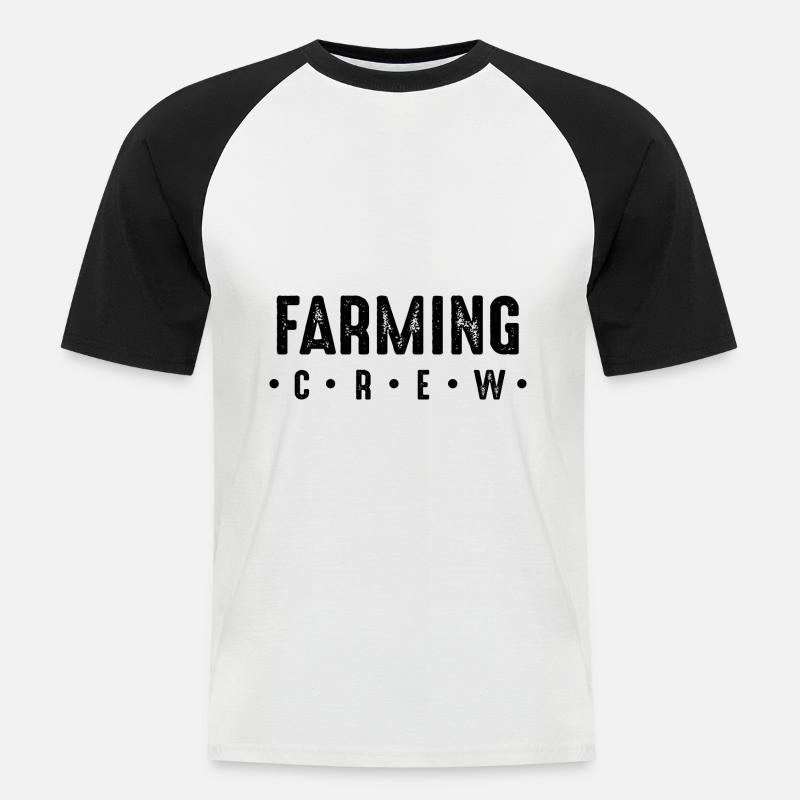 Farming Crew - Men's Baseball T-Shirt - white/black