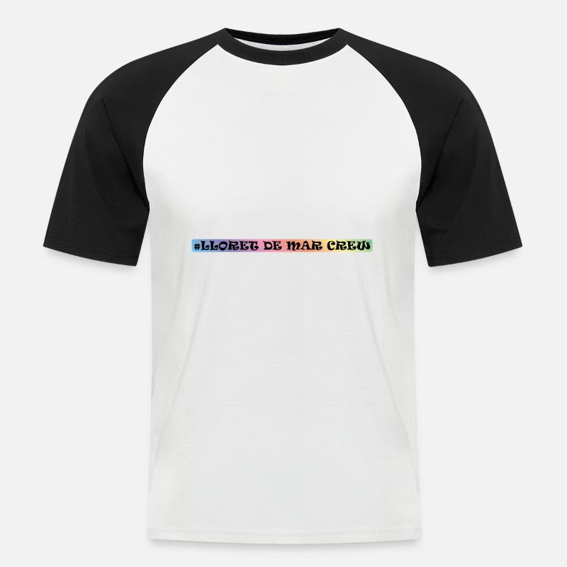 Lloret De Mar Crew - Männer Baseball-T-Shirt - Weiß/Schwarz