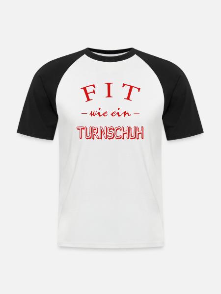 Fit wie ein Turnschuh - Männer Baseball-T-Shirt - Weiß/Schwarz