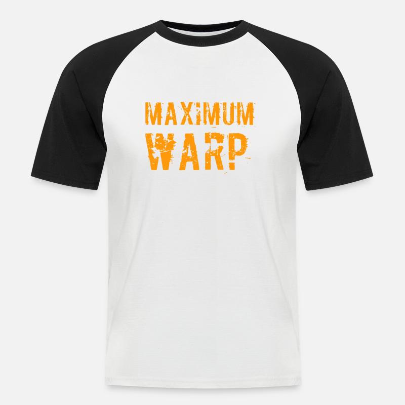 Maximum Warp - Männer Baseball-T-Shirt - Weiß/Schwarz