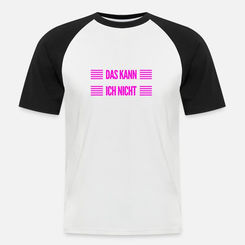 so sieht ein Nichtskönner aus - Männer Baseball-T-Shirt - Weiß/Schwarz