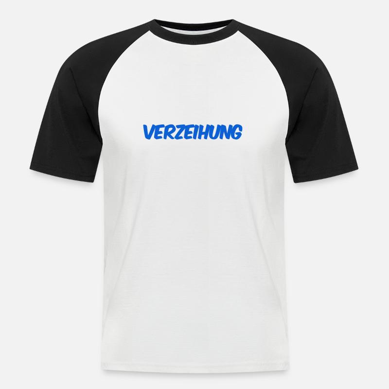 es tut mir leid - Männer Baseball-T-Shirt - Weiß/Schwarz